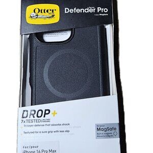 New OtterBox Defender Pro Black Case for iPhone 16 Pro Max
